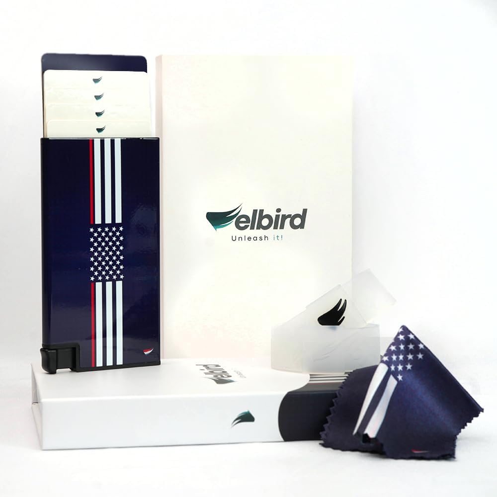 40% OFF! Sleek card holder for patriots - Glossy aluminum RFID blocking slim wallet